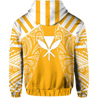Hawaii Kanaka Football Jersey Polynesian Hoodie Yellow & White Victor Style - Polynesian Pride