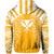 Hawaii Kanaka Football Jersey Polynesian Hoodie Zip Yellow & White Victor Style - Polynesian Pride