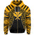 Hawaii Kanaka Football Jersey Polynesian Hoodie Zip Black & Yellow Victor Style - Polynesian Pride