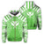 Hawaii Kanaka Football Jersey Polynesian Hoodie Zip Green & White Victor Style Unisex Green - Polynesian Pride