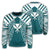 Hawaii Kanaka Football Jersey Polynesian Sweatshirt - Cyan & White - Victor Style - AH Unisex Cyan - Polynesian Pride