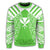 Hawaii Kanaka Football Jersey Polynesian Sweatshirt - Green & White - Victor Style - AH - Polynesian Pride