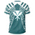 Hawaii Kanaka Football Jersey Polynesian T Shirt Cyan & White Victor Style - Polynesian Pride