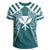 Hawaii Kanaka Football Jersey Polynesian T Shirt Cyan & White Victor Style - Polynesian Pride