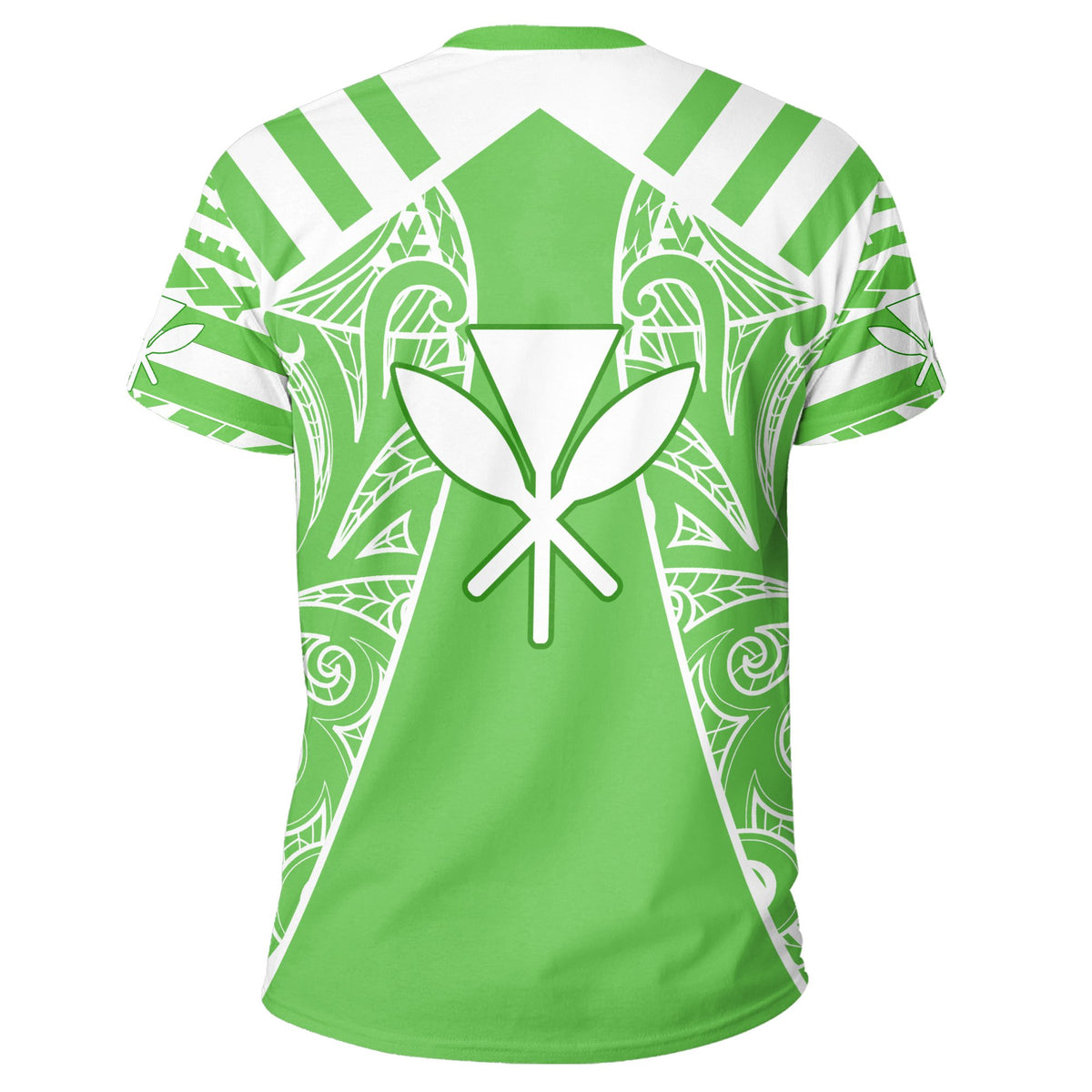 Hawaii Kanaka Football Jersey Polynesian T Shirt Green & White Victor Style - Polynesian Pride