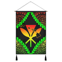 Hawaii Kanaka Kakau Polynesian Hanging Poster - AH Hanging Poster Cotton And Linen - Polynesian Pride