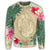 Hawaii Kanaka Maoli Palm Trees Turtle And Sharks Sweatshirt - AH - Polynesian Pride