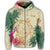 Hawaii Kanaka Maoli Polynesian Flowers Turtle Zip Hoodie - Polynesian Pride