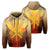 Hawaii Kanaka Map Hand Polynesian Hoodie Zip Susi Style Unisex Gold - Polynesian Pride