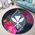 Hawaii Kanaka Polynesian Hibiscus Round Carpet - AH - Polynesian Pride