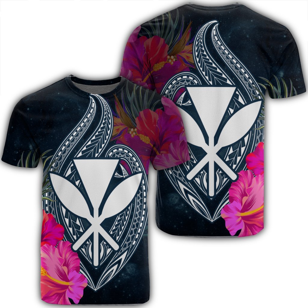 Hawaii Kanaka Polynesian Hibiscus T Shirt Unisex Black - Polynesian Pride