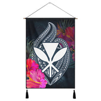 Hawaii Kanaka Polynesian Hibiscus Hanging Poster - AH Hanging Poster Cotton And Linen - Polynesian Pride