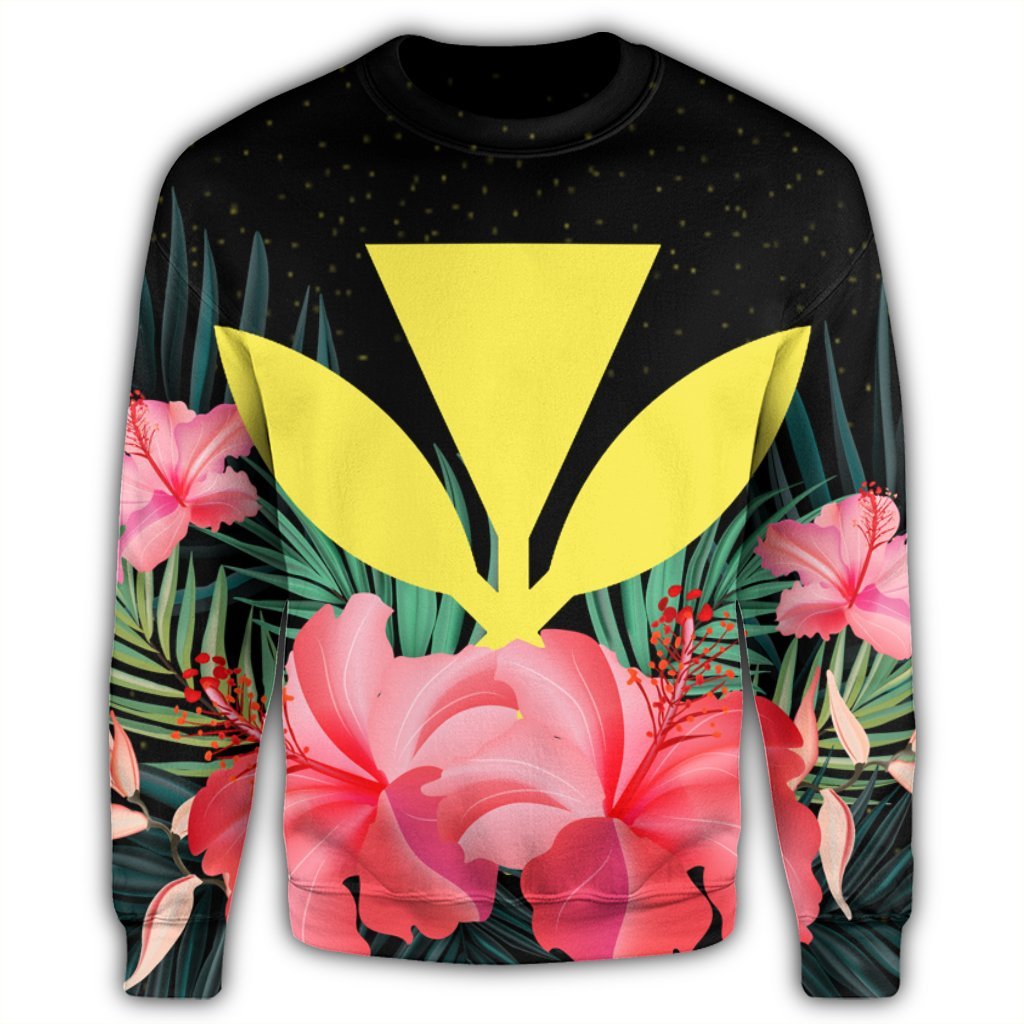 Hawaii Kanaka Tropical Hibiscus Sweatshirt - AH - Polynesian Pride