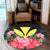 Hawaii Kanaka Tropical Hibiscus Round Carpet - AH - Polynesian Pride