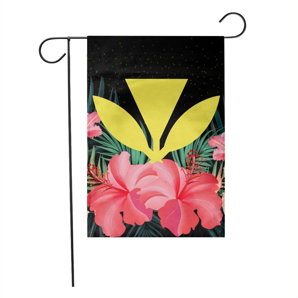 Hawaii Kanaka Tropical Hibiscus Flag - AH - Polynesian Pride