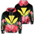 Hawaii Kanaka Tropical Hibiscus Zip Hoodie Unisex Art - Polynesian Pride