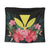 Hawaii Kanaka Tropical Hibiscus Tapestry - AH Wall Tapestry Black - Polynesian Pride