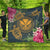 Hawaii Kanaka Turtle Hibiscus Plumerian Polynesia Premium Quilts - Alena Style - AH Black - Polynesian Pride