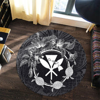 Hawaii Kanaka Turtle Hibiscus Polynesian Round Carpet - Anthea Style - AH - Polynesian Pride