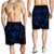 Hawaii Kanaka Turtle Hibiscus Polynesian Men's Shorts - Anthea Style Blue - AH - Polynesian Pride