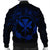 Hawaii Kanaka Turtle Hibiscus Polynesian Bomber Jacket - Anthea Style Blue - AH - Polynesian Pride