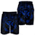 Hawaii Kanaka Turtle Hibiscus Polynesian Men's Shorts - Anthea Style Blue - AH - Polynesian Pride