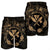 Hawaii Kanaka Turtle Hibiscus Polynesian Men's Shorts - Anthea Style Gold - AH - Polynesian Pride