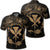 Hawaii Kanaka Turtle Hibiscus Polynesian Polo Shirt Anthea Style Gold Unisex Black - Polynesian Pride