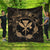 Hawaii Kanaka Turtle Hibiscus Polynesian Premium Quilts - Anthea Style Gold - AH Black - Polynesian Pride