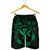 Hawaii Kanaka Turtle Hibiscus Polynesian Men's Shorts - Anthea Style Green - AH - Polynesian Pride