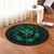 Hawaii Kanaka Turtle Hibiscus Polynesian Round Carpet - Anthea Style Green - AH - Polynesian Pride