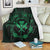 Hawaii Kanaka Turtle Hibiscus Polynesian Premium Blankets - Anthea Style Green - AH White - Polynesian Pride