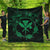 Hawaii Kanaka Turtle Hibiscus Polynesian Premium Quilts - Anthea Style Green - AH Black - Polynesian Pride