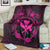 Hawaii Kanaka Turtle Hibiscus Polynesian Premium Blankets - Anthea Style Pink - AH - Polynesian Pride