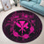 Hawaii Kanaka Turtle Hibiscus Polynesian Round Carpet - Anthea Style Pink - AH - Polynesian Pride