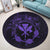 Hawaii Kanaka Turtle Hibiscus Polynesian Round Carpet - Anthea Style Purple - AH - Polynesian Pride