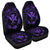 Hawaii Kanaka Turtle Hibiscus Polynesian Car Seat Covers - Anthea Style Purple - AH Universal Fit Black - Polynesian Pride