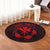 Hawaii Kanaka Turtle Hibiscus Polynesian Round Carpet - Anthea Style Red - AH - Polynesian Pride