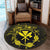 Hawaii Kanaka Turtle Hibiscus Polynesian Round Carpet - Anthea Style Yellow - AH - Polynesian Pride