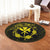 Hawaii Kanaka Turtle Hibiscus Polynesian Round Carpet - Anthea Style Yellow - AH - Polynesian Pride