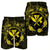 Hawaii Kanaka Turtle Hibiscus Polynesian Men's Shorts - Anthea Style Yellow - AH - Polynesian Pride