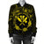 Hawaii Kanaka Turtle Hibiscus Polynesian Bomber Jacket - Anthea Style Yellow - AH - Polynesian Pride