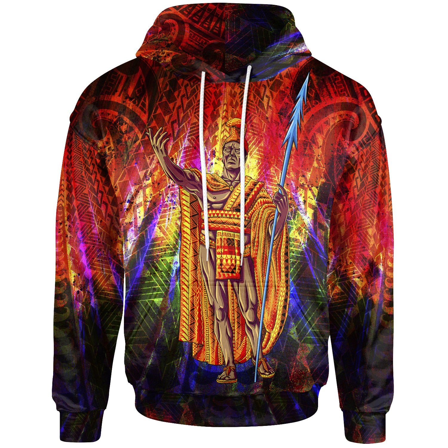 Hawaii Hoodie King Polynesian Patterns Unisex Color - Polynesian Pride