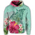 Hawaiian Manta Ray Tropical Hibiscus Plumeria Hoodie - Polynesian Pride