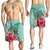 Hawaii Manta Ray Tropical Hibiscus Plumeria Men's Shorts - AH - Polynesian Pride