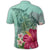 Hawaii Manta Ray Tropical Hibiscus Plumeria Polo Shirt - Polynesian Pride