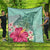 Hawaii Manta Ray Tropical Hibiscus Plumeria Premium Quilts - AH Black - Polynesian Pride