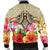 Hawaii Manta Ray Tropical Hibiscus Plumeria Polynesian Bomber Jacket - AH - Polynesian Pride