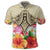 Hawaii Manta Ray Tropical Hibiscus Plumeria Polynesian Polo Shirt - Polynesian Pride