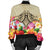 Hawaii Manta Ray Tropical Hibiscus Plumeria Polynesian Bomber Jacket - AH - Polynesian Pride